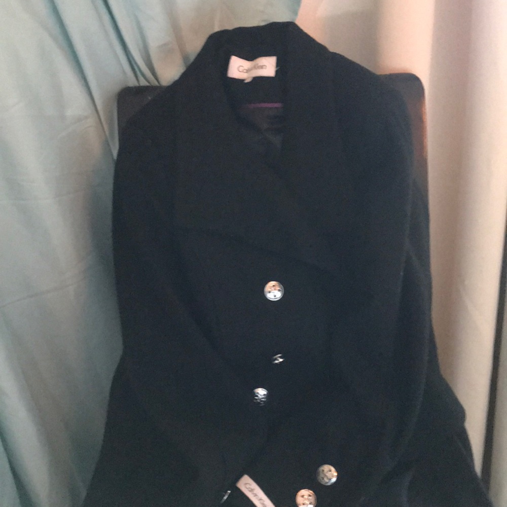 Calvin Klein black winter coat hip length